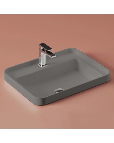 Раковина 60,5x45,5 см Artceram Fuori Scala TFL034 15 00 grigio oliva x1