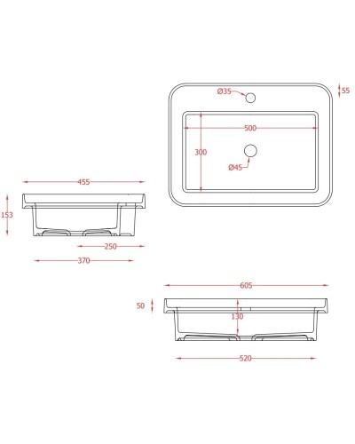 Раковина 60,5x45,5 см Artceram Fuori Scala TFL034 13 00 arancio cammeo x1
