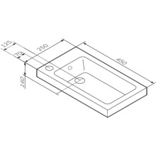 Раковина 45х25 см Am.Pm X-Joy M85AWCC0452WG