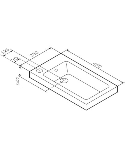 Раковина 45х25 см Am.Pm X-Joy M85AWCC0452WG