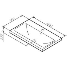 Раковина 80х45 см Am.Pm X-Joy M85AWCC0802WG