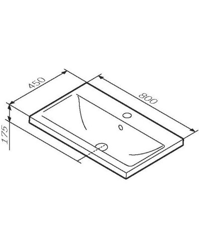 Раковина 80х45 см Am.Pm X-Joy M85AWCC0802WG