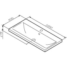 Раковина 100х45 см Am.Pm X-Joy M85AWCC1002WG