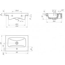 Раковина 50х40 см Velvex Moduo S-UM-MOD50/1