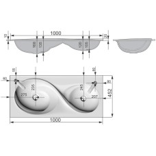Раковина 100х45,2 см Velvex Otto rkOTT.100-81