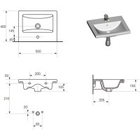 Раковина 50х40 см Velvex Como S-UM-COM50/1