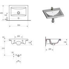 Раковина 50х40 см Velvex Como S-UM-COM50/1