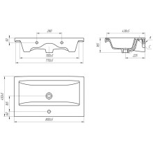Раковина 80х45 см Velvex Como S-UM-COM80/1