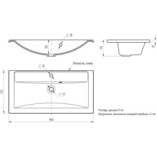 Раковина 90х45,5 см Velvex Mario rkMAR.90-81