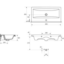 Раковина 89,5х45 см Velvex Como R-UM-COM90/1
