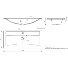Раковина 100х45,5 см Velvex Mario rkMAR.100-81