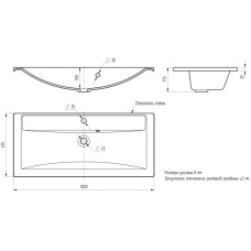 Раковина 100х45,5 см Velvex Mario rkMAR.100-81
