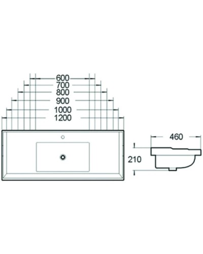 Раковина 70х46 см SantiLine SL-2112(70)