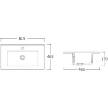 Раковина 61,5х46,5 см Vincea VBS-13960