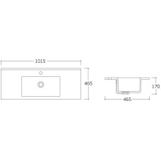 Раковина 101,5х46,5 см Vincea VBS-13100