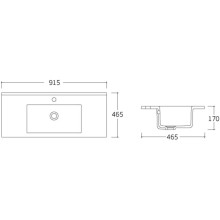 Раковина 91,5х46,5 см Vincea VBS-13990
