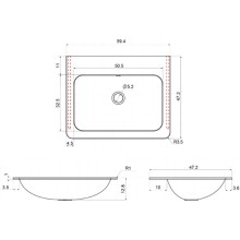 Раковина 59,4х47,2 см Vincea VCB-2VP600W