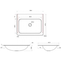 Раковина 59,4х47,2 см Vincea VCB-2VP600B