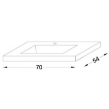 Раковина 70х54 см Jacob Delafon Sobro 4560RU-00