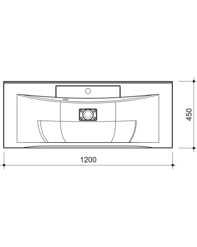 Раковина 120х45 см Caprigo Прима ПРМ 1200