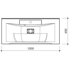 Раковина 100х45 см Caprigo Прима ПРМ 1000