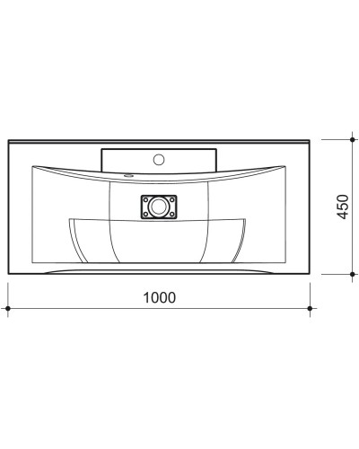 Раковина 100х45 см Caprigo Прима ПРМ 1000