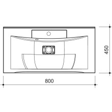 Раковина 80х45 см Caprigo Прима ПРМ 800