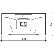 Раковина 80х45 см Caprigo Прима ПРМ 800