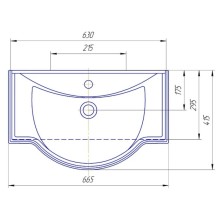 Раковина 66,5х41,5 см Caprigo Классик 650