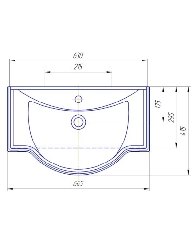 Раковина 66,5х41,5 см Caprigo Классик 650