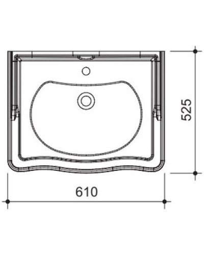 Раковина 61х52,5 см Caprigo Borgo 60 3193