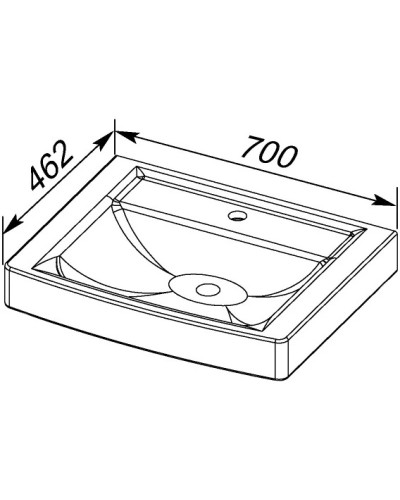 Раковина 70х46,2 см Caprigo Q 70