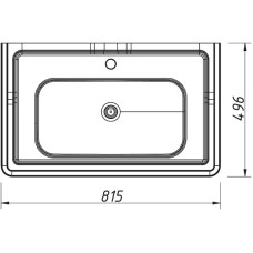 Раковина 81,5х49,6 см Caprigo Borgo CH-800