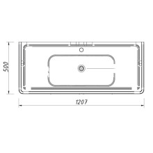 Раковина 120,7х50 см Caprigo Borgo CH-1200