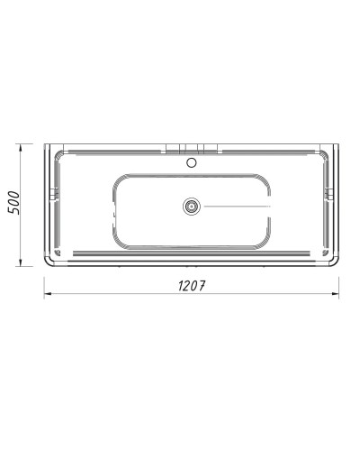 Раковина 120,7х50 см Caprigo Borgo CH-1200