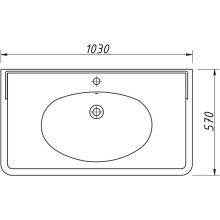 Раковина 103х57 см Caprigo Borgo SN-1000
