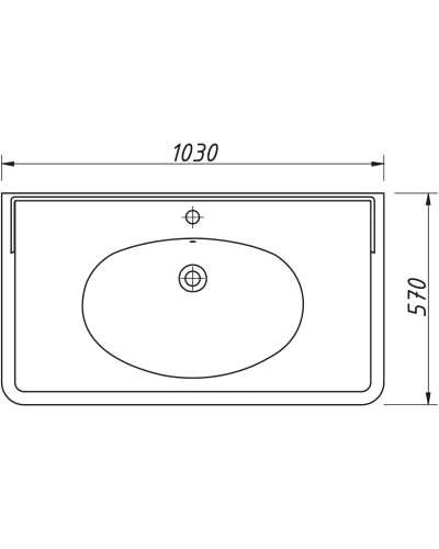 Раковина 103х57 см Caprigo Borgo SN-1000