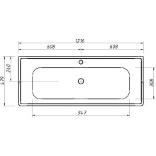 Раковина 121,6х47,9 см Caprigo GALAXY-120 DOUBLE