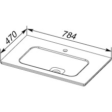 Раковина 78,4х47 см Caprigo Эйфория-80