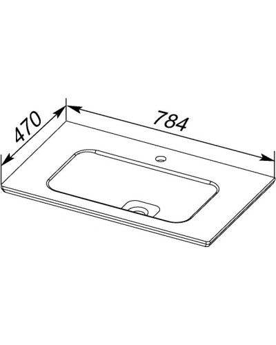 Раковина 78,4х47 см Caprigo Эйфория-80