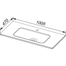 Раковина 100,5х47 см Caprigo Эйфория-100
