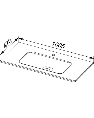 Раковина 100,5х47 см Caprigo Эйфория-100