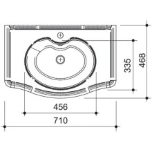 Раковина 71х46,8 см Caprigo Fresco 158-G3070