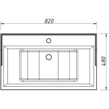 Раковина 82х48 см Caprigo Valletta Y-080B