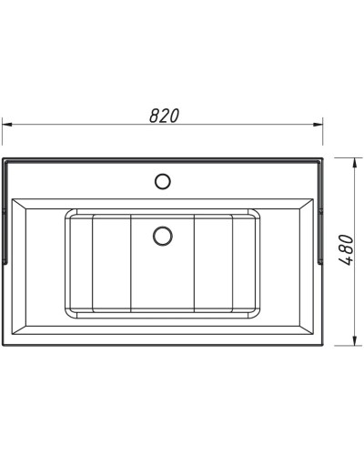 Раковина 82х48 см Caprigo Valletta Y-080B