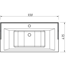 Раковина 93х47,5 см Caprigo Valletta Y-090B