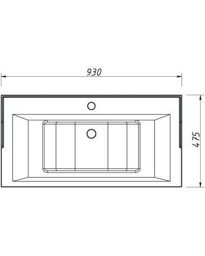 Раковина 93х47,5 см Caprigo Valletta Y-090B