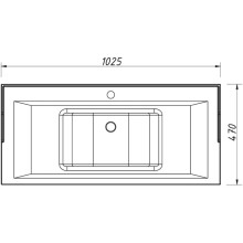 Раковина 102,5х47 см Caprigo Valletta Y-100B