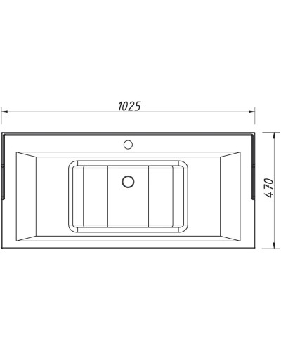 Раковина 102,5х47 см Caprigo Valletta Y-100B
