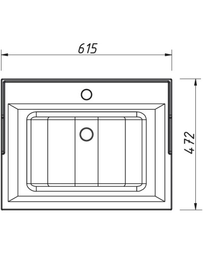 Раковина 61,5х47,2 см Caprigo Ponza-A Y-060B